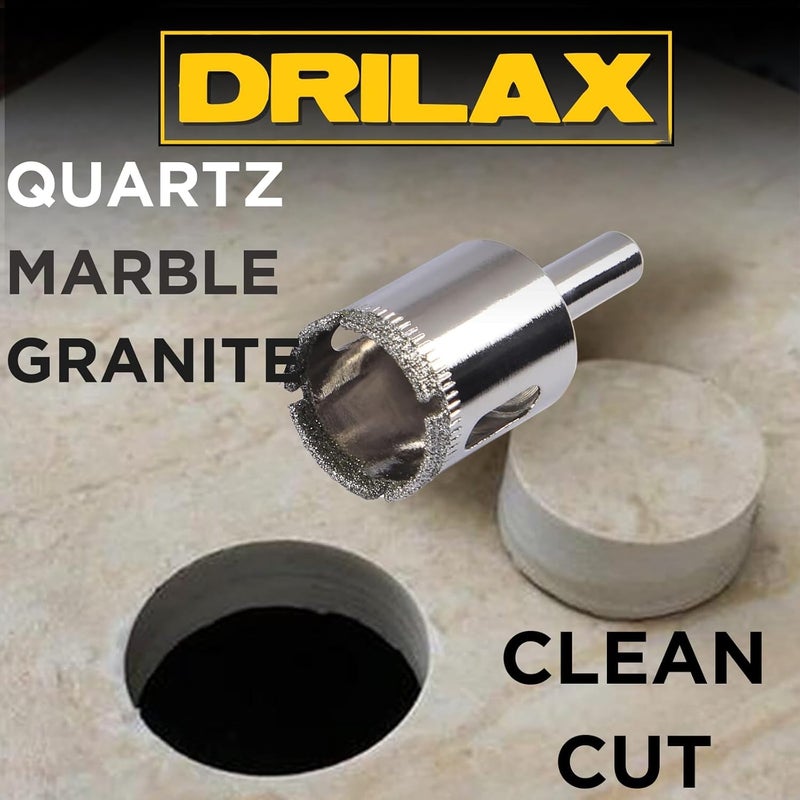 Drilax 1-1/4" Diamond Drill Bit | Triple-Coated Alloy Steel Hole Saw for Grab Bars, Tile Anchors & Faucets | for Ceramic, Tile & Glass - Image 2